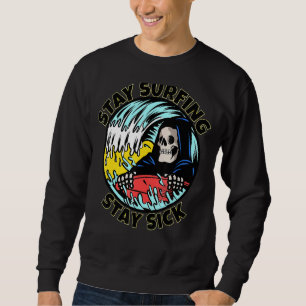 Sudadera Skeleton Stay Surfing Stay Sick Summer Beach Skull