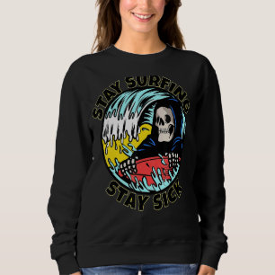 Sudadera Skeleton Stay Surfing Stay Sick Summer Beach Skull