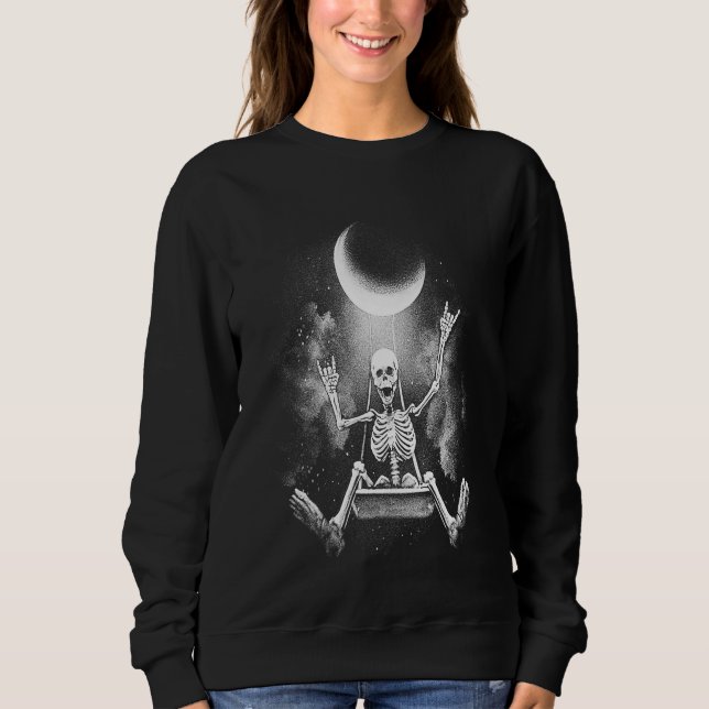 Sudadera Skeleton Swinging Moon Rock (Anverso)