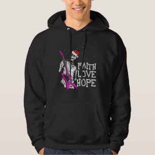 Sudadera Skeleton Tocando Guitarra Fe Esperanza Amar a Guay