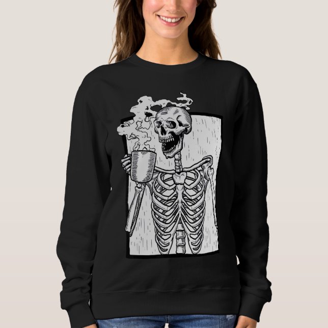Sudadera Skeleton Vintage Picture with Smill Skull Drinki (Anverso)