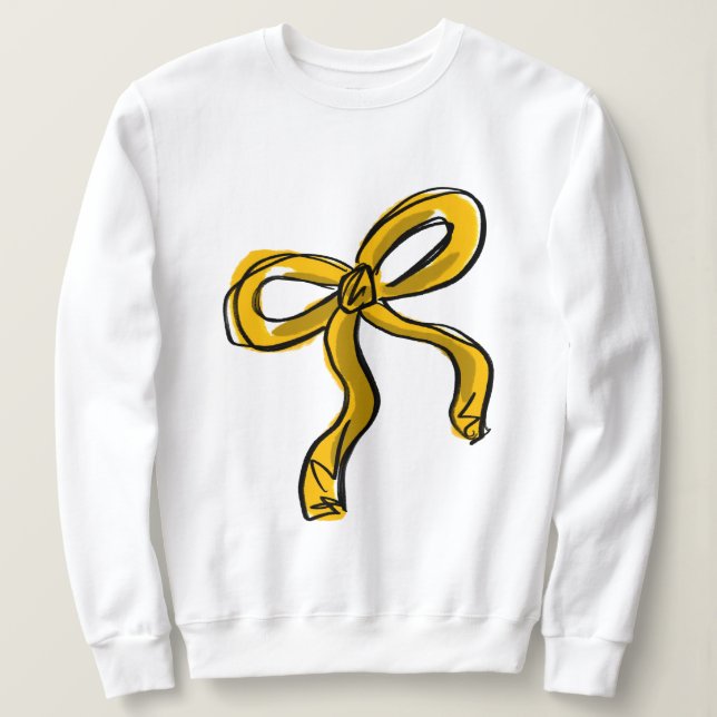 Sudadera Sketch Golden Yellow Bow (Anverso del diseño)