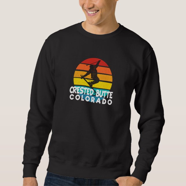 Sudadera Ski Crested Butte 70s 80s Throwback Crested Butte (Anverso)