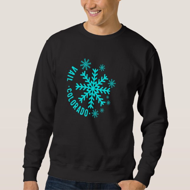 Sudadera Ski Vail Colorado Mountain Skiing Snow Flakes Wint (Anverso)