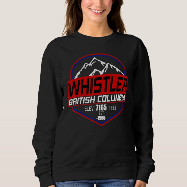 Sudadera Ski Whistler B C Canada Skiing and Mountain Biking (Anverso)