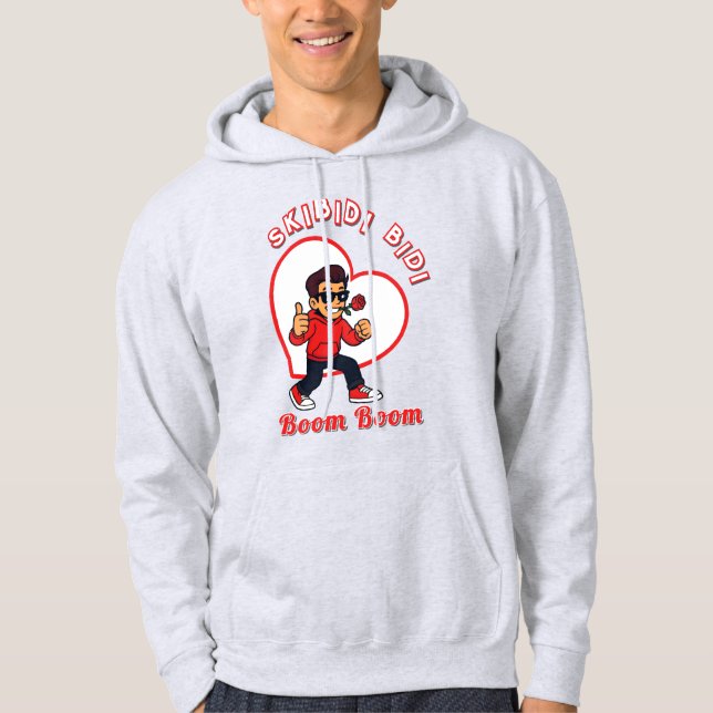 Sudadera Skibidi Bidi Boom Boom Valentine Meme - Cartoon (Anverso)