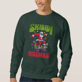Sudadera Skibidi Rizzmas Santa on his Skate
