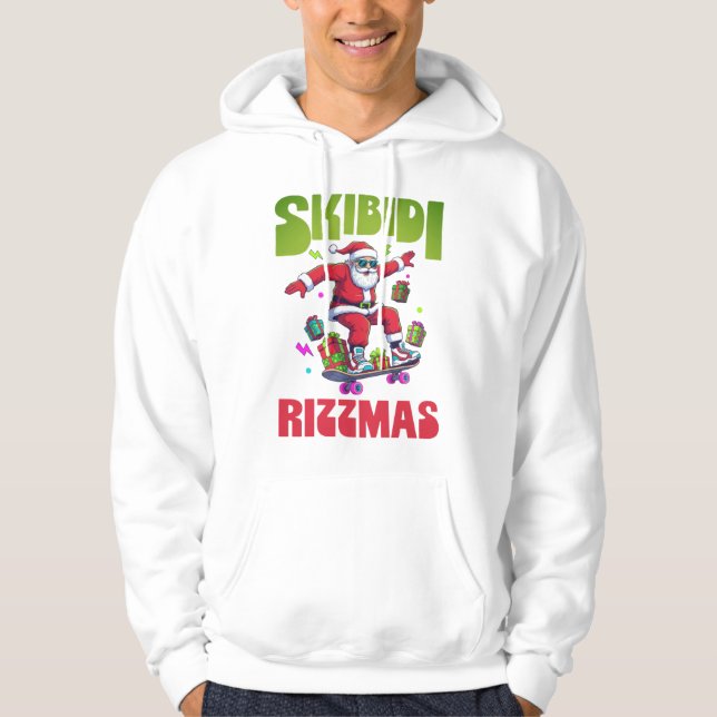 Sudadera Skibidi Rizzmas Santa on his Skate (Anverso)