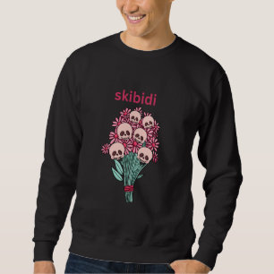 Sudadera Skibidi Skull El día de San Valentín Floral Bouque