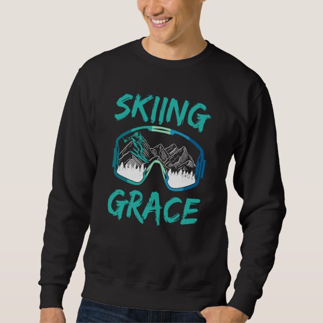 Sudadera Skiing Grace Hobby Skier Ski Winter Sports (Anverso)