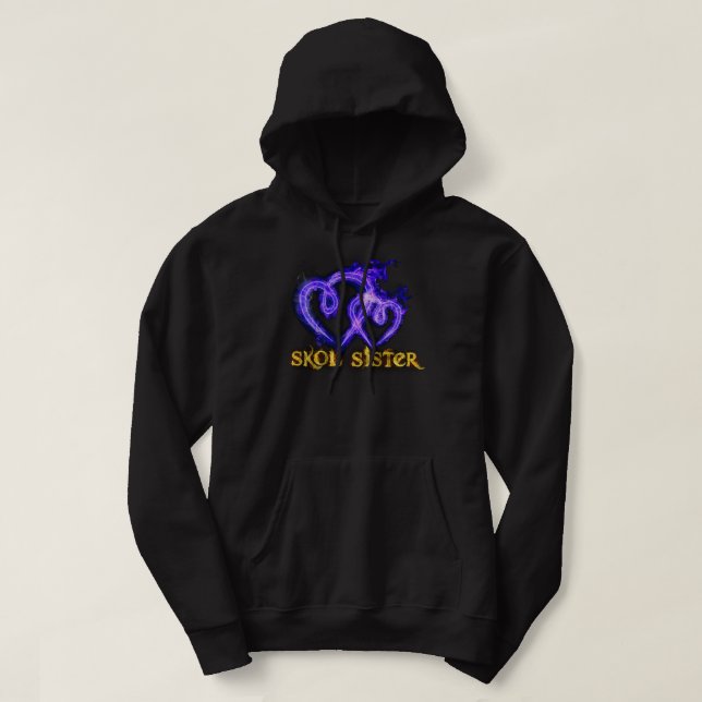 Sudadera Skol Sister Flaming Hearts (Diseño del anverso)