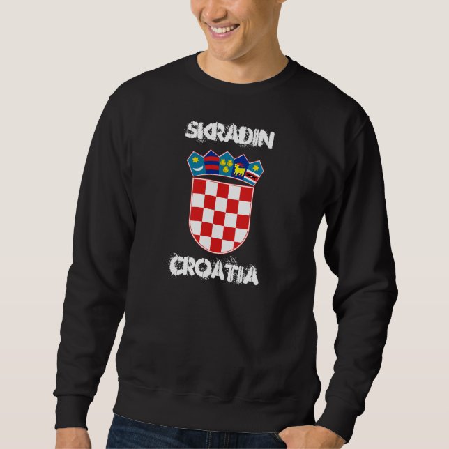 Sudadera Skradin, Croacia con escudo de armas (Anverso)