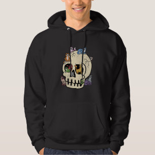 Sudadera Skull Cats Halloween Skeleton Huesos Kitten Hombre