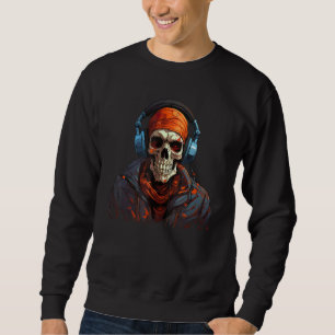 Sudadera Skull con audífonos Rock lover skeleton