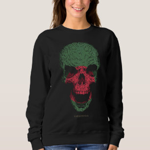 Sudadera Skull con la bandera de Bangladesh esqueleto con r