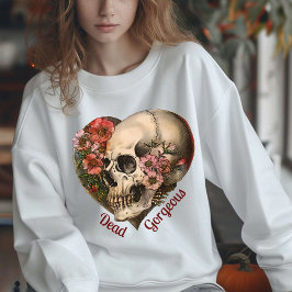 Sudadera Skull Floral Heart Design