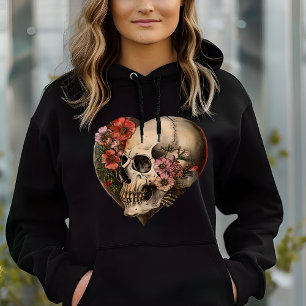 Sudadera Skull Floral Heart Design