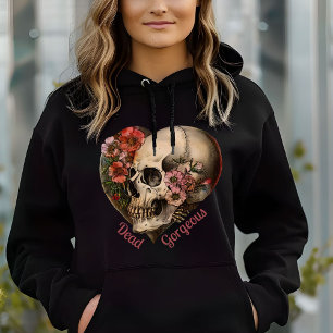 Sudadera Skull Floral Heart Spooky Design