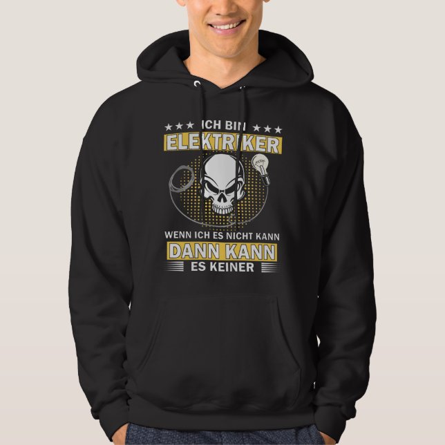 Sudadera Skull I Am Electrician (Anverso)