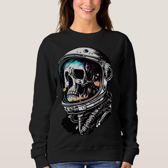Sudadera Skull in an astronaut helmet skull astronaut (Anverso)