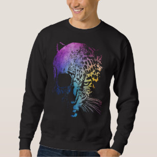 Sudadera Skull Leopard Animal Rainbow Leopard Animal Art