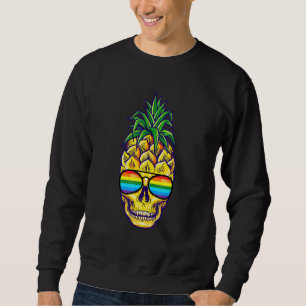 Sudadera Skull Pineapple Gafas de sol arcoiris LGBT Orgullo