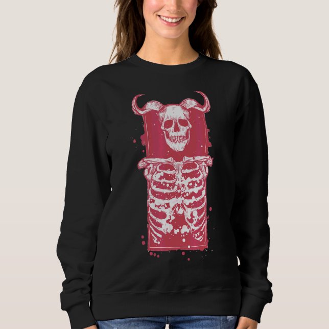 Sudadera Skull Skeleton Gótico Gótico Arte (Anverso)
