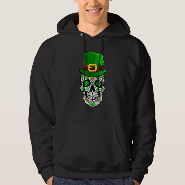 Sudadera Skull St Patricks Day Irish Saint Patricks Day of  (Anverso)