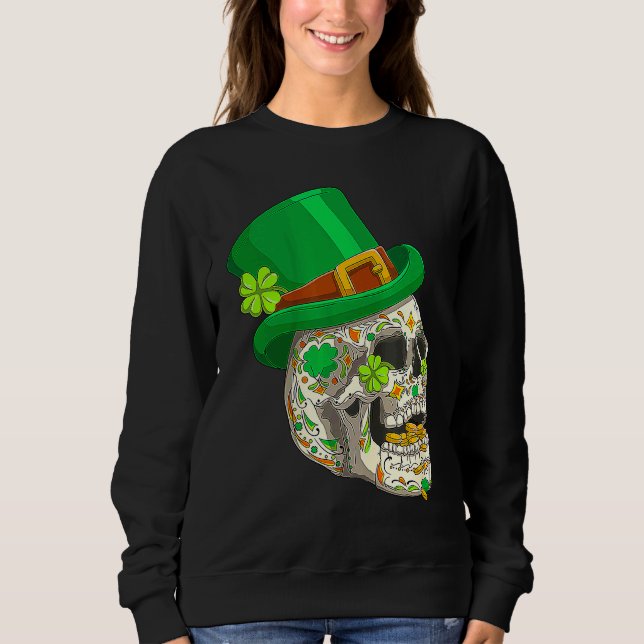 Sudadera Skull St Patricks Day Irish  Saint Patricks Day of (Anverso)