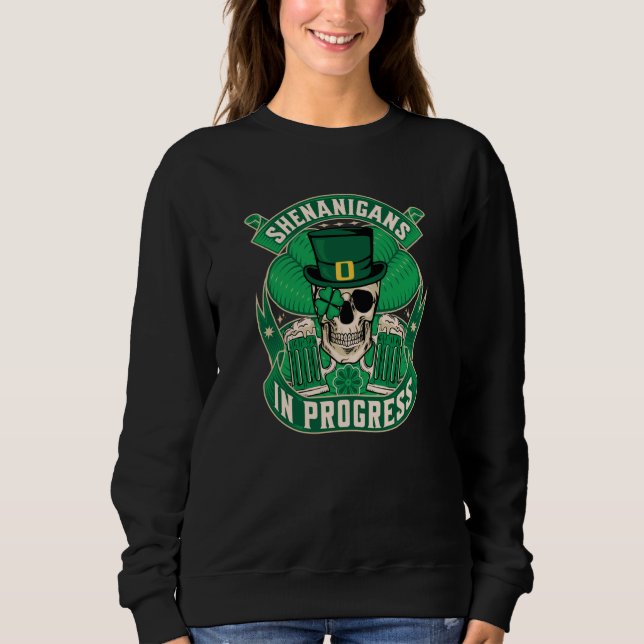 Sudadera Skull St Patricks Day Irish Saint Patricks Day Of  (Anverso)