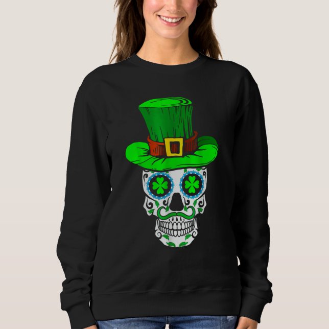 Sudadera Skull St Patricks Day Irish Saint Patricks Day of  (Anverso)