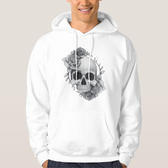 Sudadera Skull y Rosas Sketch (Anverso)