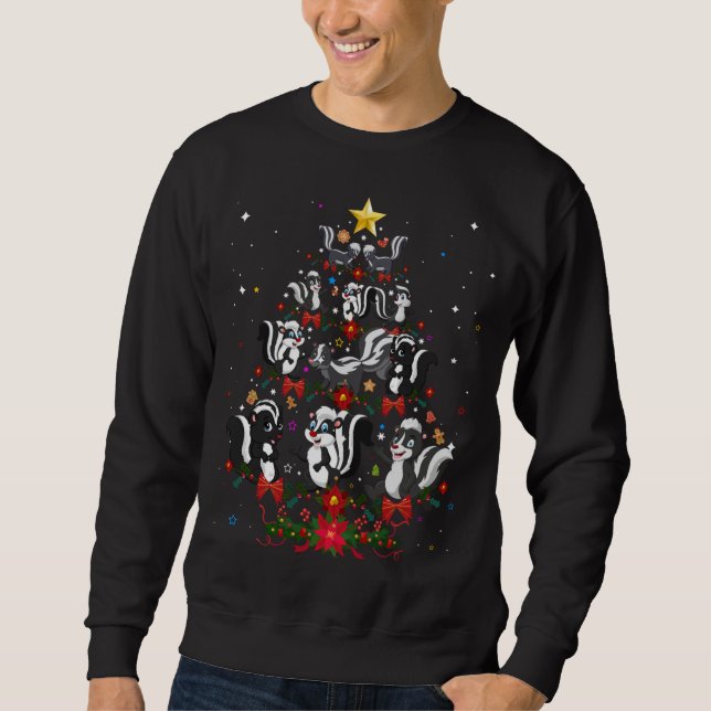 Sudadera Skunks Xmas Tree Gift Santa Hat Skunds Navidades (Anverso)