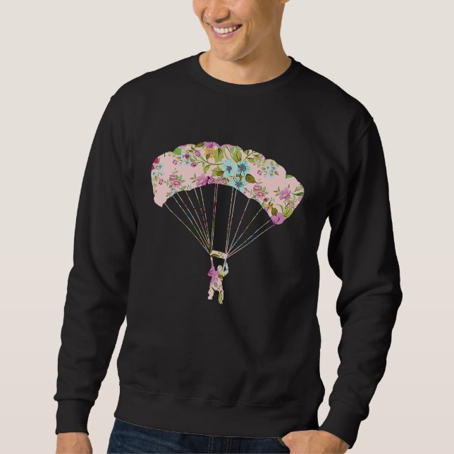 Sudadera Skydive Parachute Parachutist Skydiver Skydiving   (Anverso)