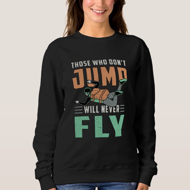 Sudadera Skydive Skydive Jump Retro Gracioso Regalo (Anverso)