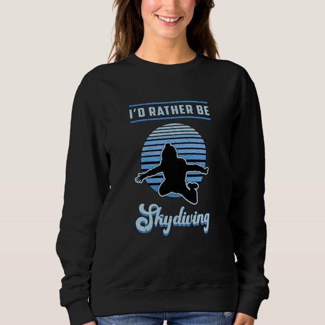 Sudadera Skydiver Paracaidismo Retro Gracioso (Anverso)