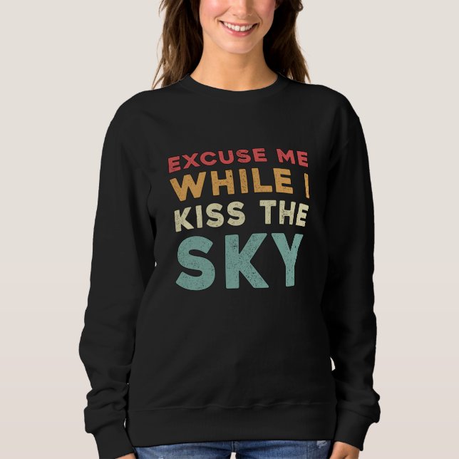Sudadera Skydiver Perdone Mientras Beso La Vendimia Del Cie (Anverso)