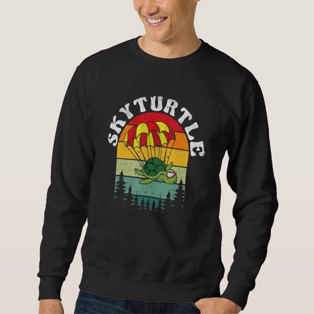 Sudadera Skydiver Turtle Skydiving Adventure Jumping Flying (Anverso)