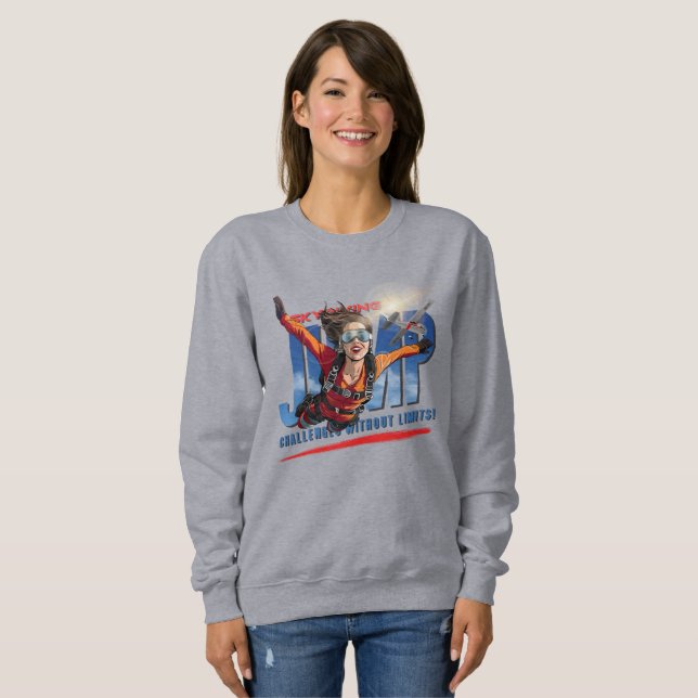Sudadera Skydiving-Feel Freedom Above the Clouds | Women (Anverso completo)