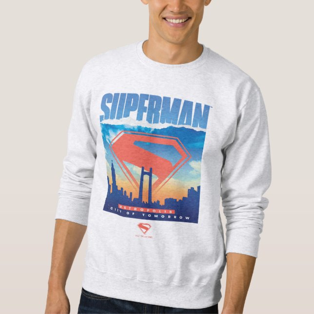 Sudadera Skyline de Superman Metropolis (Anverso)