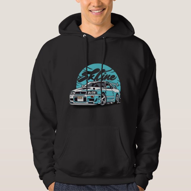 Sudadera Skyline R34 Elegancia: Amar la visión interminable (Anverso)