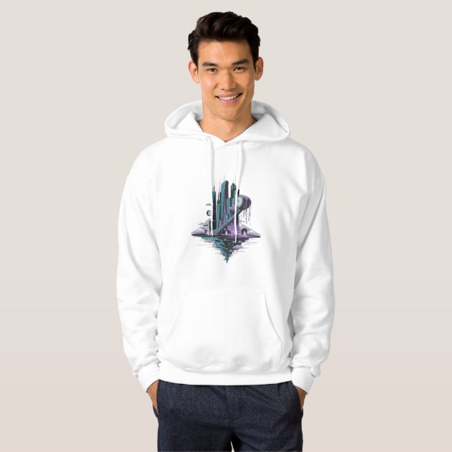 Sudadera Skylines surrealistas (Anverso completo)