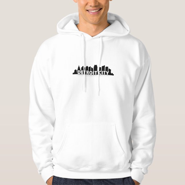 Sudadera Skyscraper en la ciudad de Detroit (Anverso)