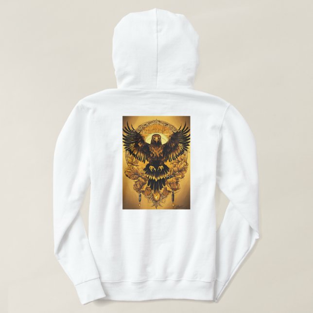 Sudadera "Skyward Soar: Camiseta Hoodie inspirada en el águ (Reverso del diseño)
