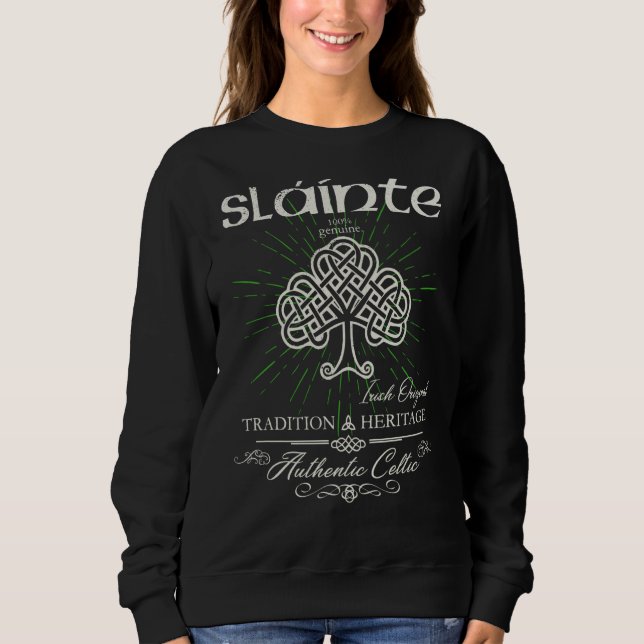 Sudadera Sláinte Celtic Knot Tree of Life St Patrick's Day (Anverso)