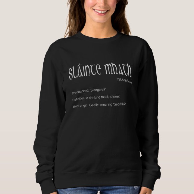 Sudadera Slainte Mhath Irish Pub Saint Patricks Shenanigans (Anverso)