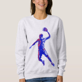 Sudadera Slam Dunk, jugador de baloncesto, diseño rojo y az