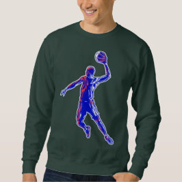 Sudadera Slam Dunk, jugador de baloncesto, diseño rojo y az