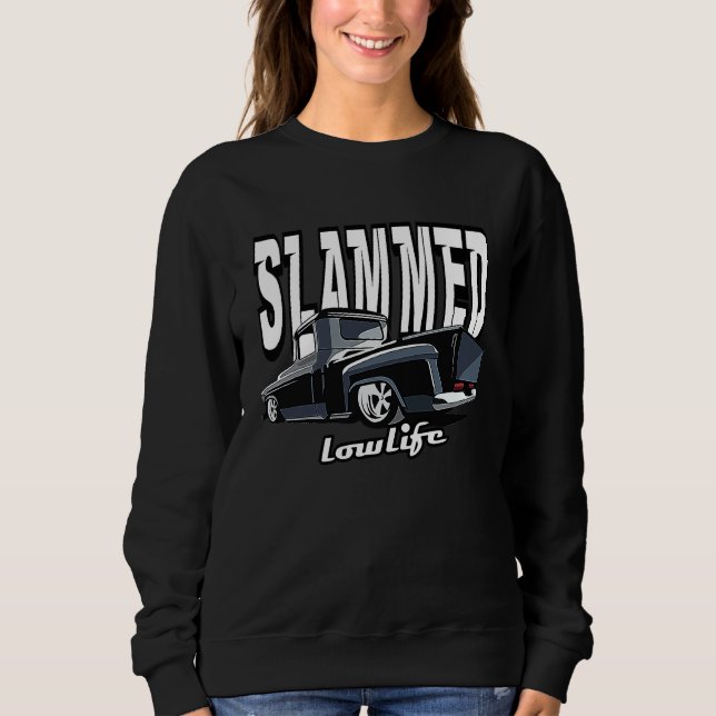 Sudadera Slammed Custom Car Lowlife Lowered Car Classic Sho (Anverso)