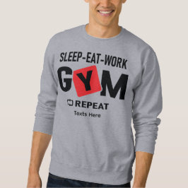 Sudadera Sleep Eat Work Gym Repeat typography design